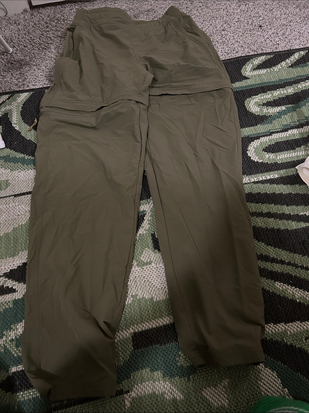 REI Olive Green Cargo Jogger Track Pants